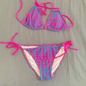Pink/ blue star bikini